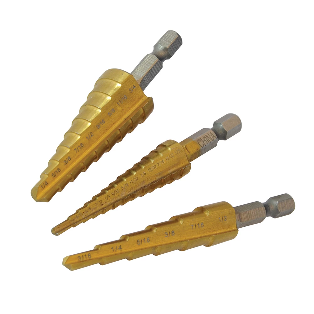 Toolstream Ltd | Silverline Titanium-Coated HSS Step Drill Set 3pce